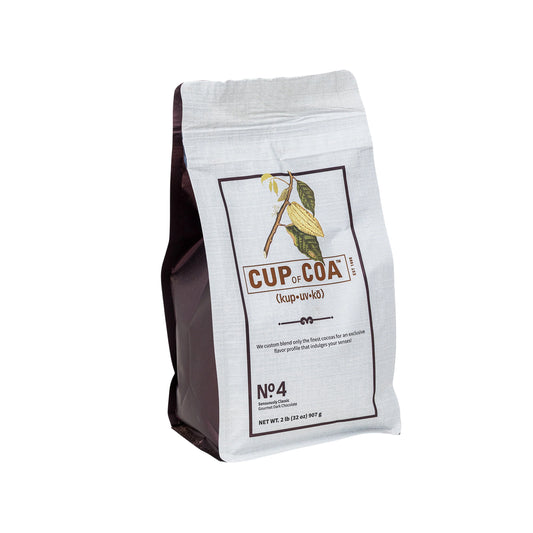 Cup of Coa Sensuously Dark No. 4 — 2-pound bag of rich, milk-based dark chocolate cocoa powder.